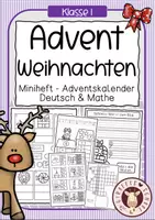Vorschau - Unterrichtsreihen - Adventskalender / Weihnachten Werkstatt Klasse 1 - Deckblatt