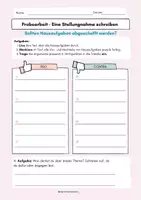 Vorschau - Arbeitsblätter - Probearbeit_Argumentation zum Thema "Hausaufgaben" (+ differenzierte Aufgabenstellungen) - Seite 2