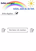 Vorschau - Arbeitsblätter - Vorlage für offenen Beginn - Deckblatt
