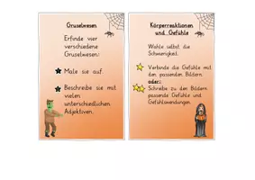 Vorschau - Stationenlernen - Gruselgeschichten: Lerntheke (Satzanfänge & Aufsatz) - Deutsch - Kl. 3/4 - Seite 2