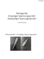 Vorschau - Präsentationen/Tafelbilder - Foliensatz zum Einpoligen und Zweipoligen Spannungsprüfer - Phasenprüfer_Duspol - Deckblatt