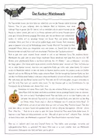 Vorschau - Mal- und Bastelvorlagen - Halloween-Geschichte + Malvorlagen - Seite 1