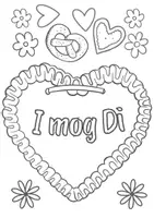 Vorschau - Mal- und Bastelvorlagen - Lebkuchenherz Oktoberfest Wiesn Maifest Lebkuchen I mog DI - Seite 2