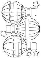 Vorschau - Mal- und Bastelvorlagen - Geburtstagskalender Heißtluftballon Malvorlage Bastelvorlage Heißtluftballons - Seite 2