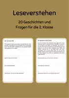 Vorschau - Arbeitsblätter - Leseverstehen / Leseverständnis - Deckblatt