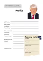 Vorschau - Arbeitsblätter - US election 2024 - Profile about the candidates - Seite 1