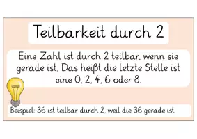 Vorschau - Merkblätter - Teilbarkeitsregeln Merkplakate - Seite 2