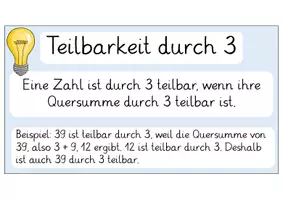 Vorschau - Merkblätter - Teilbarkeitsregeln Merkplakate - Seite 3