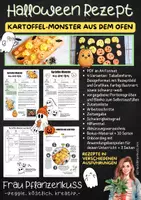 Vorschau - Unterrichtsreihen - Halloween-Rezept: Kartoffel-Monster aus dem Ofen | Hauswirtschaft & Ernährung | Klasse 5–9 - Deckblatt
