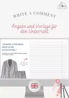 Vorschau - Arbeitsblätter - Comment / Should School Uniforms be mandatory? - Deckblatt
