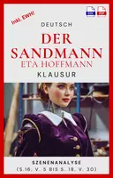 Vorschau - Arbeitsblätter - Klausur - "Der Sandmann" E.T.A. Hoffmann - Szenenanalyse - Die Begegnung zwischen Nathanael und Olimpia - Deckblatt