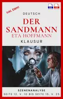 Vorschau - Arbeitsblätter - Sandmann - Klausur - Szenenanalyse - Begegnung zwischen Nathanael und Coppola sowie der Kauf des Perspektivs - Deckblatt