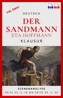 Vorschau - Arbeitsblätter - Sandmann - Klausur - Szenenanalyse - Nathanaels Wahnsinn und sein Tod auf dem Turm - Deckblatt