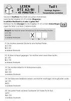 Vorschau - Arbeitsblätter - DTZ A2/ B1: Lesen komplett, Teile 1-5 Prüfungsformat + Lösungen - Seite 1