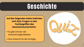 Vorschau - Arbeitsblätter - Fachwortschatz Geschichte - Übersicht und Quiz zu den Fachbegriffe (Übersichts-, Arbeitsblatt und Blankoversion) - Seite 1