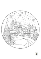 Vorschau - Mal- und Bastelvorlagen - Weihnachtsmandalas - Weihnachtsmotive ausmalen -1 - Seite 1