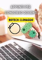 anteprima - Programmi scolastici / Materiali per docenti - Biotecnologie: Clonaggio ed Enzimi di Restrizione - Pagina di copertina