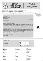 Vorschau - Arbeitsblätter - DTZ A2/B1: Sprachbausteine (Lesen Teil 5) + Lösungen - Seite 1