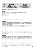 Vorschau - Arbeitsblätter - DTZ A2/ B1: Hören komplett, Teile 1-4 Prüfungsformat + Lösungen + 2 Audios - Seite 2