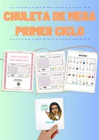 Vista previa - Refuerzo / NEE / Materiales de apoyo - Chuleta de mesa para primer ciclo de primaria - Portada