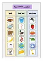 Vorschau - Arbeitsblätter - Klettmappe Silben - Deckblatt