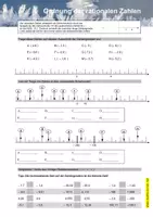Vorschau - Arbeitsblätter - Die rationalen Zahlen - Zahlengeraden, Ordnen und Vergleichen - Deckblatt