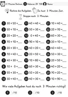 Vorschau - Arbeitsblätter - 3 Minuten rechnen Klasse 2 - Zehnerzahlen bis 100 - Seite 2