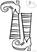 Vorschau - Unterrichtsreihen - Halloween, Hexenbeine Bastelvorlage Ausmalbilder Fensterbilder Girlande - Seite 3