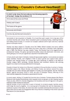 Vorschau - Arbeitsblätter - Hockey - Canada's Cultural Heartbeat - Seite 1