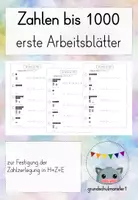 Vorschau - Arbeitsblätter - Zahlraumerweiterung 1000: Zerlegungen in H+Z+E - Deckblatt
