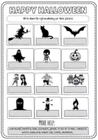 Vorschau - Arbeitsblätter - Vocabulary and Reading: Halloween - Seite 1