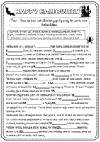 Vorschau - Arbeitsblätter - Vocabulary and Reading: Halloween - Seite 2