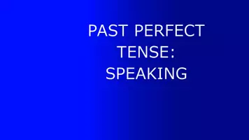 Vorschau - Spiele - Past Perfect Tense: Speaking Questions - Seite 1
