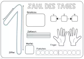 Vorschau - Arbeitsblätter - Zahl des Tages - Seite 1
