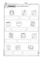 Aperçu - Feuilles d'exercices - Allemand - Kit - Schulsachen - école - Feuilles d'exercices, flashcards, picture Dictionary - Page 3