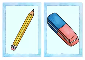 Aperçu - Inclusion - Anglais et Allemand - Flashcards - school things / Schulaschen - école - Page 2
