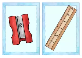 Aperçu - Inclusion - Anglais et Allemand - Flashcards - school things / Schulaschen - école - Page 3