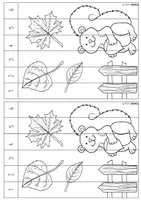 Vorschau - Mal- und Bastelvorlagen - Herbst - 9 Zickzack Bilder / Agamographen / Kippbilder Herbstzeit - Seite 3