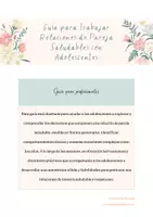 Vista previa - Hojas de trabajo - Guia para trabajar las relaciones sanas en adolescentes - Portada