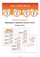 Vorschau - Arbeitsblätter - Shakespeare: Important Literary Terms (Tandem Sheet) - Deckblatt