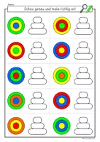Vorschau - Arbeitsblätter - Visuelle Wahrnehmung, differenzierte Arbeitsblätter - Seite 1