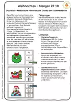 Vorschau - Stationenlernen - Weihnachten: Mengen und Zählen im Zahlenraum 10 - Klammerkarten - Seite 1