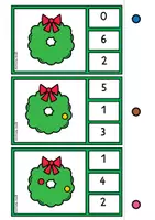Vorschau - Stationenlernen - Weihnachten: Mengen und Zählen im Zahlenraum 10 - Klammerkarten - Seite 3