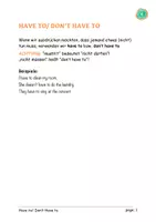 Vorschau - Merkblätter - Have to/ Don't Have to Info Sheet - Deckblatt