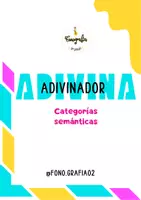 Vista previa - Tarjetas / Manipulativos - Adivina adivinador: categorías semánticas - página 1