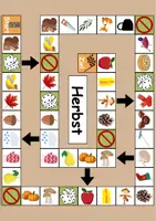Vorschau - Arbeitsblätter - Brettspiel Herbst Wortschatzspiel Grundschule DaZ/DaF/Deutsch - Seite 1