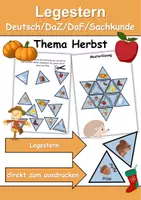 Vorschau - Unterrichtsreihen - Materialpaket - Spiele Herbst - DaZ/DaF, Deutsch, Sachunterricht (Grundschule) - Seite 1