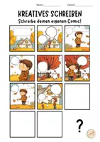 Vorschau - Arbeitsblätter - Comic selber schreiben im Herbst – Kreatives Schreiben - Seite 1