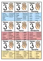 Vorschau - Arbeitsblätter - Nenne 3 (Give me 5) Herbst - DaZ/DaF, Deutsch (Spiel) - Seite 2