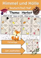 Vorschau - Arbeitsblätter - Himmel und Hölle Herbst - DaZ/DaF, Deutsch (flaten/basteln) - Deckblatt